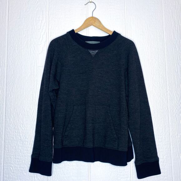 PROENZA SCHOULER Pullover Crewneck Gray Wool Sweatshirt Sweater US LARGE - Picture 1 of 9